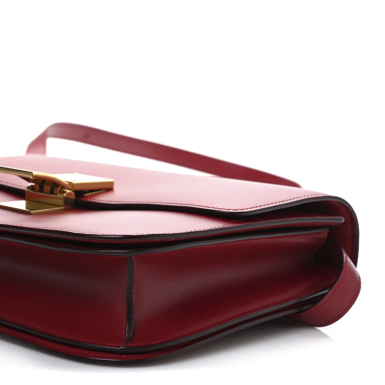 Celine Smooth Calfskin Medium Classic Box Flap Bag Red 10 of 11