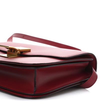 Celine Smooth Calfskin Medium Classic Box Flap Bag Red 10 of 11
