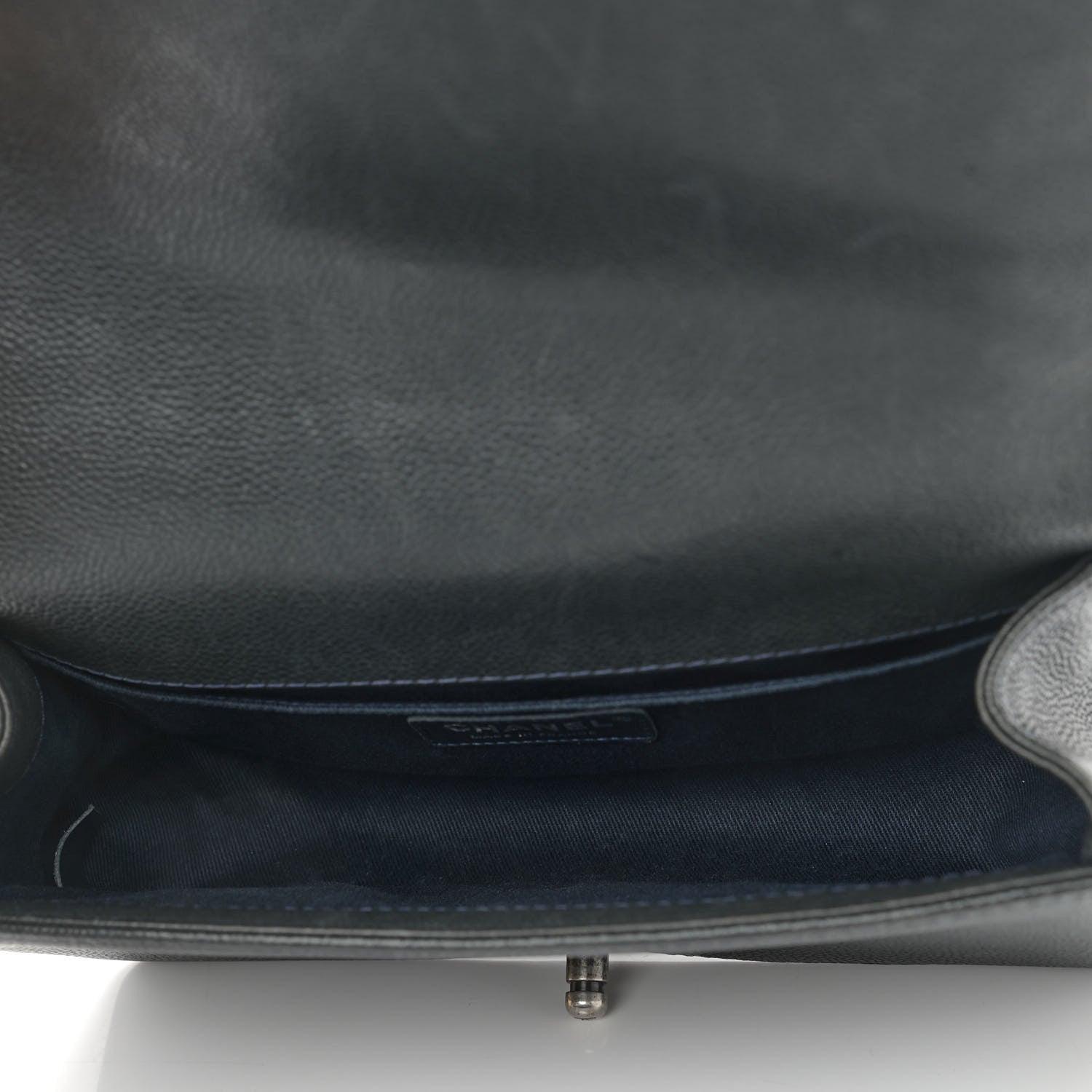 Chanel Caviar Stitched Medium Boy Flap Blue 5 of 10