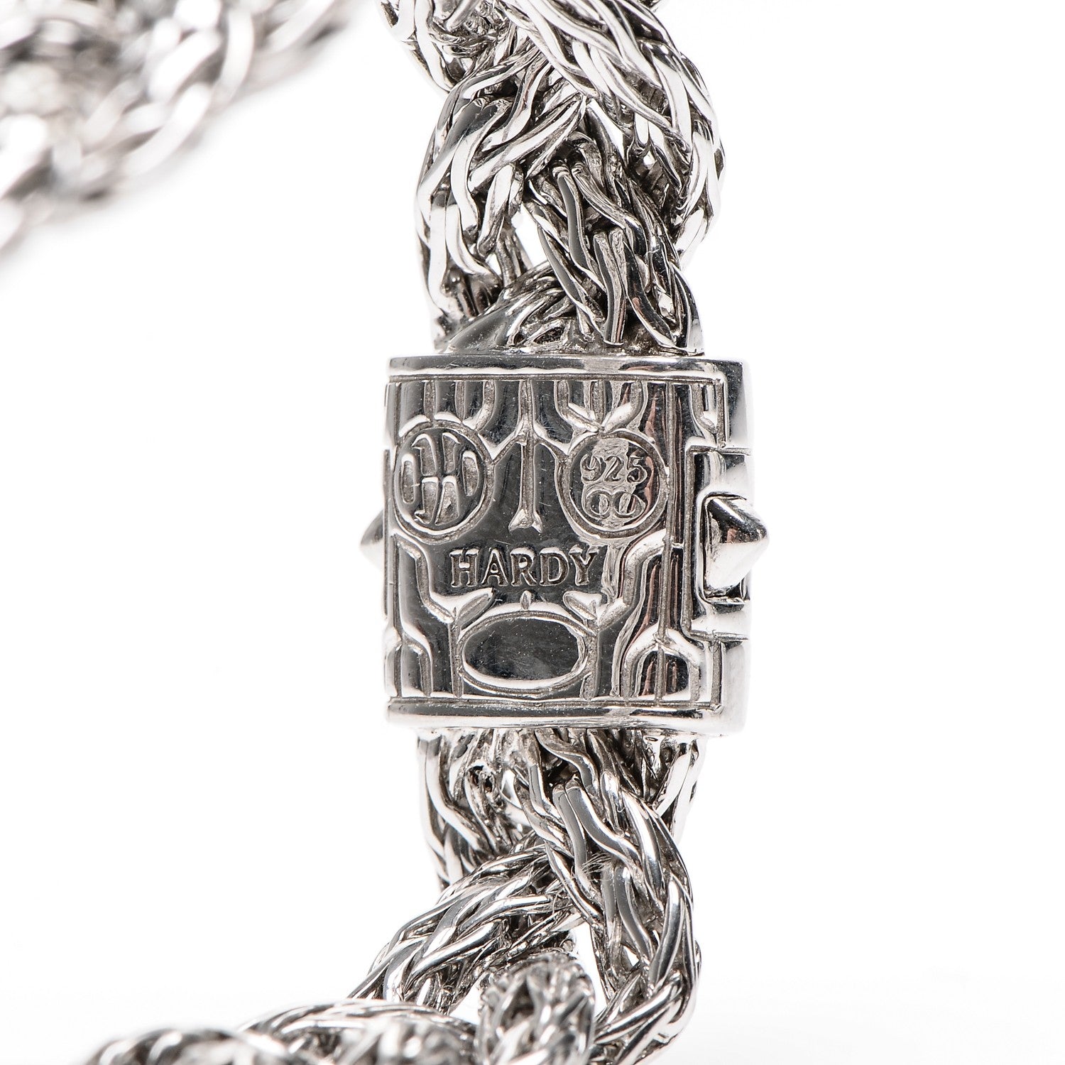 John Hardy Sterling Silver Blue Sapphire Braided Classic Chain Clasp Bracelet M 4 of 5