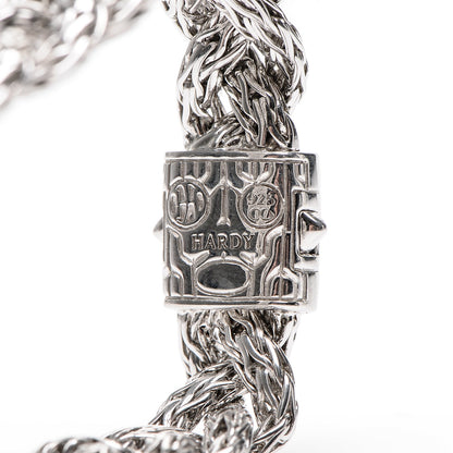 John Hardy Sterling Silver Blue Sapphire Braided Classic Chain Clasp Bracelet M 4 of 5