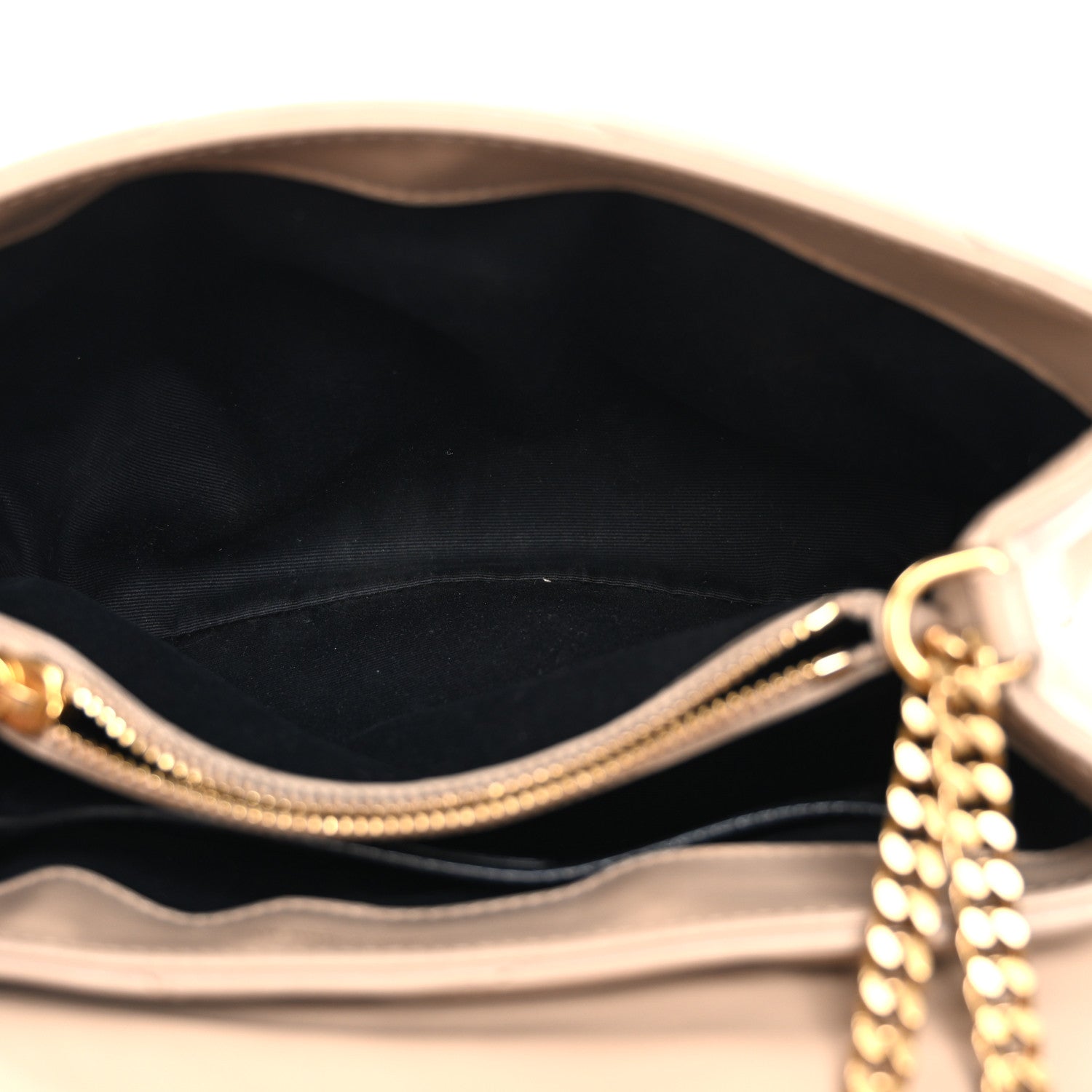 Saint Laurent Calfskin Y Quilted Monogram Small Loulou Chain Satchel Dark Beige 5 of 14