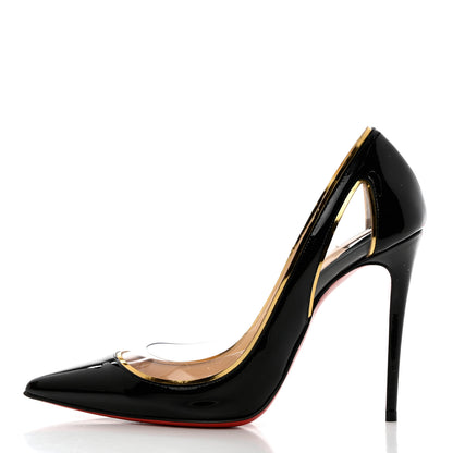 Christian Louboutin Patent PVC Specchio Cosmo 554 100 Pumps 36 Black 1 of 9