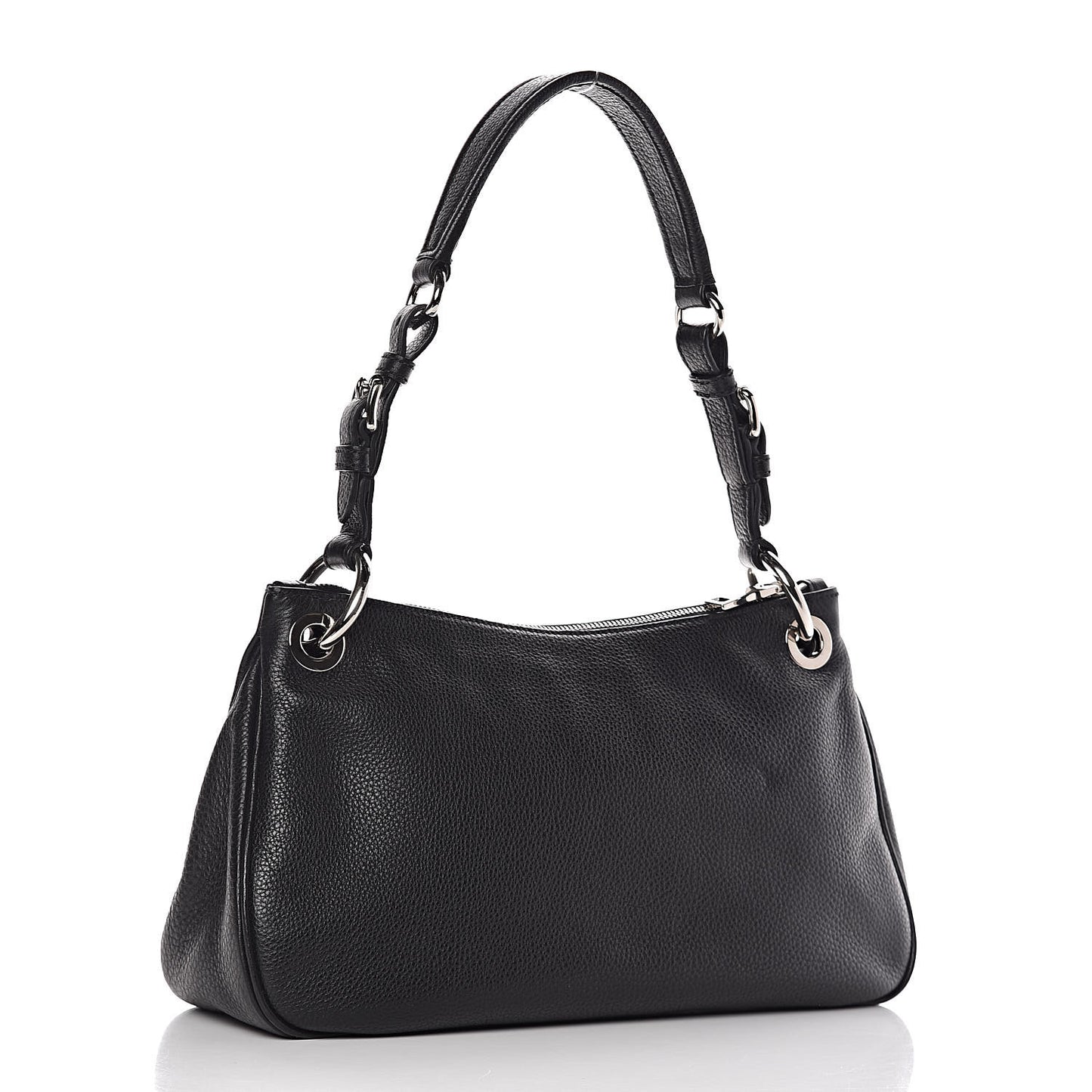 Vitello Daino Shoulder Bag Black