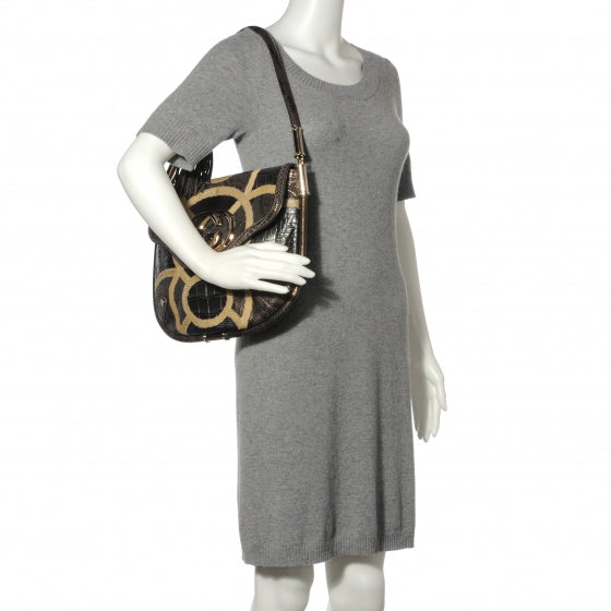 Exotic Patchwork Britt Medium Shoulder Bag