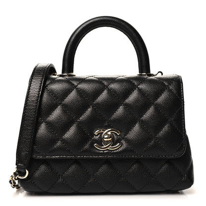 Chanel Caviar Quilted Extra Mini Coco Handle Flap Black 1 of 11