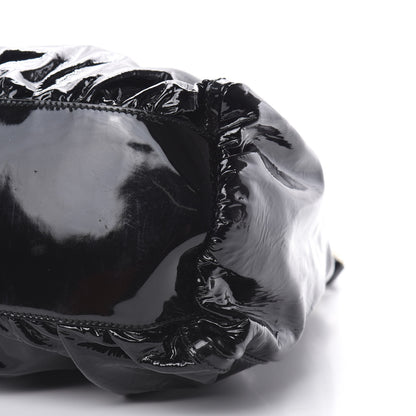 Gucci Patent Large D Gold Ring Hobo Black 10 of 13