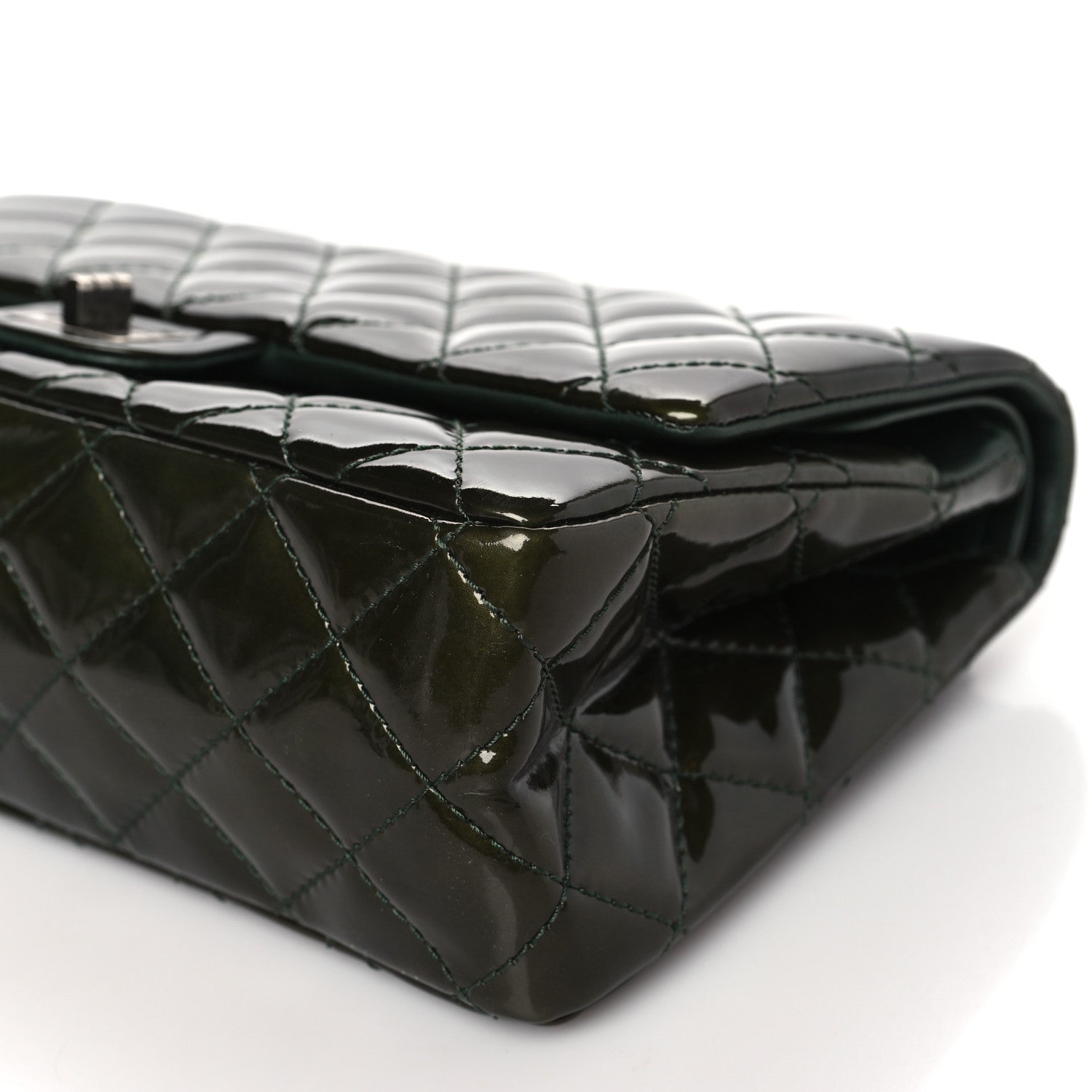 Chanel Patent Quilted 2.55 Reissue 226 Flap Green 10 of 12