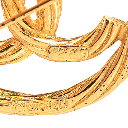 Chanel CC Brooch Gold 4 of 4