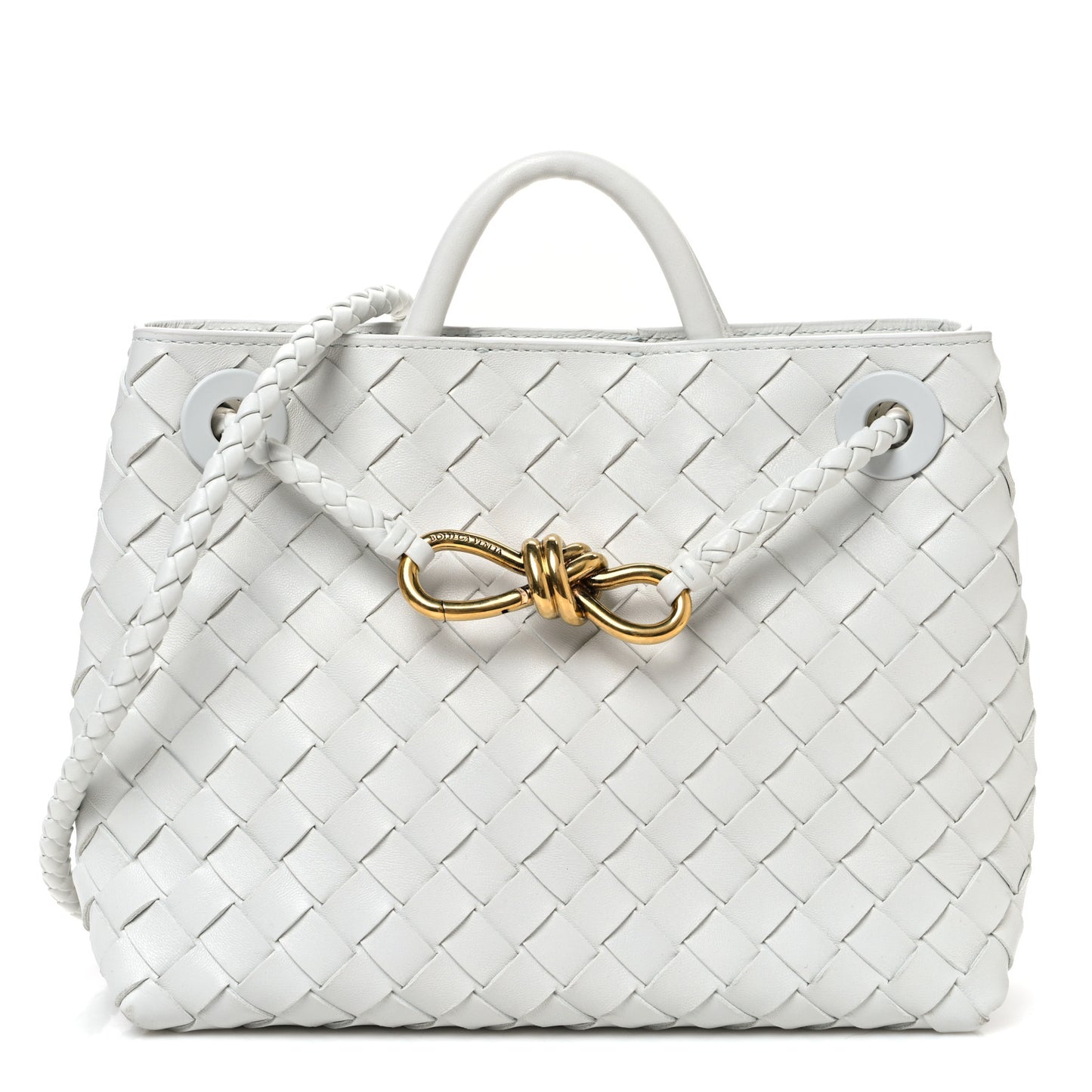 Nappa Intrecciato Small Andiamo Shoulder Bag Hoarfrost
