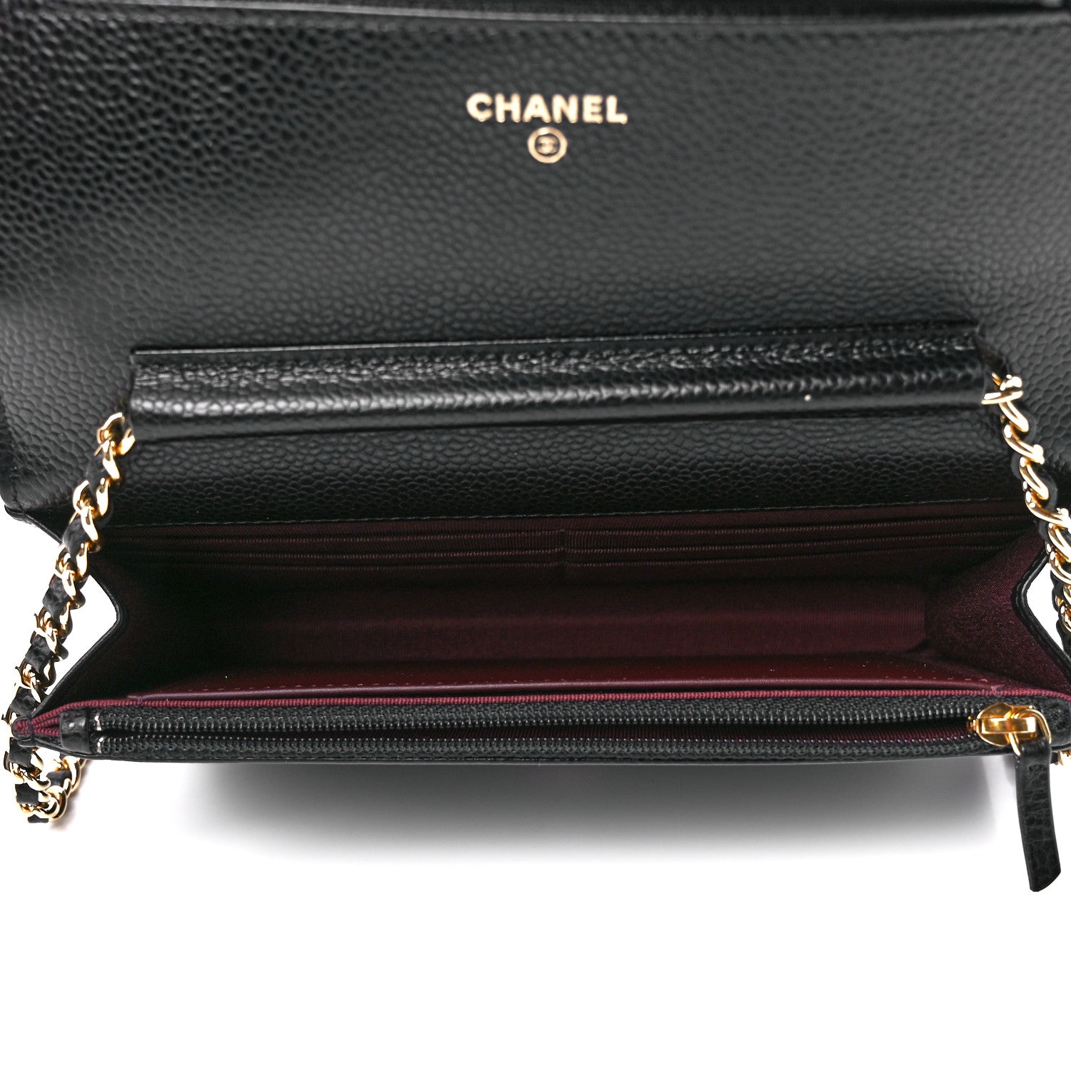 Chanel Caviar Quilted Wallet On Chain WOC Black 4 of 12