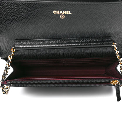 Chanel Caviar Quilted Wallet On Chain WOC Black 4 of 12