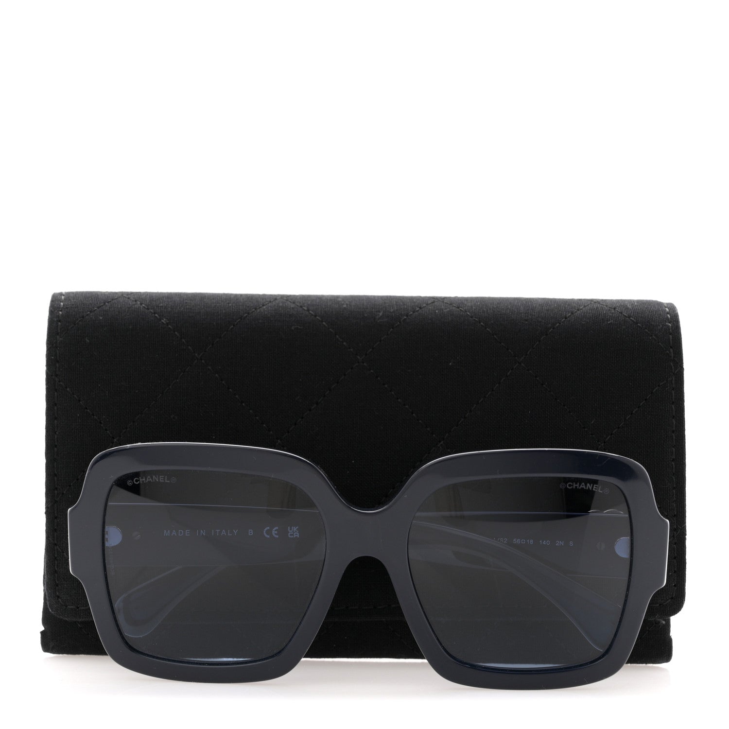 Chanel Acetate Square Heart Sunglasses 5479-A Blue 9 of 9