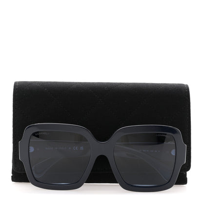 Chanel Acetate Square Heart Sunglasses 5479-A Blue 9 of 9