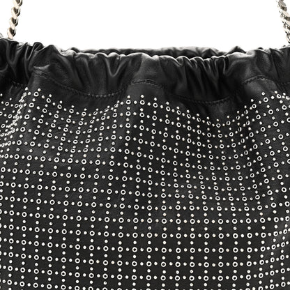 Saint Laurent Lambskin Studded Drawstring Bag Black 8 of 10