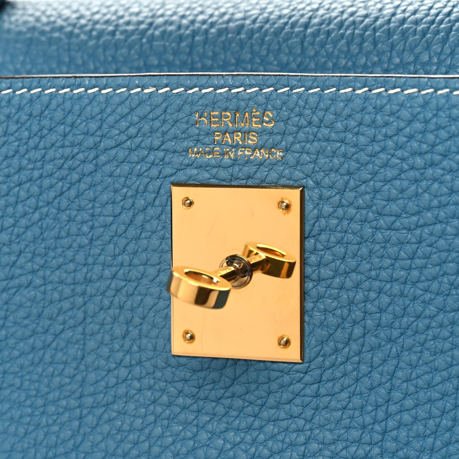 Hermes Togo Kelly Retourne 35 Blue Jean 6 of 10