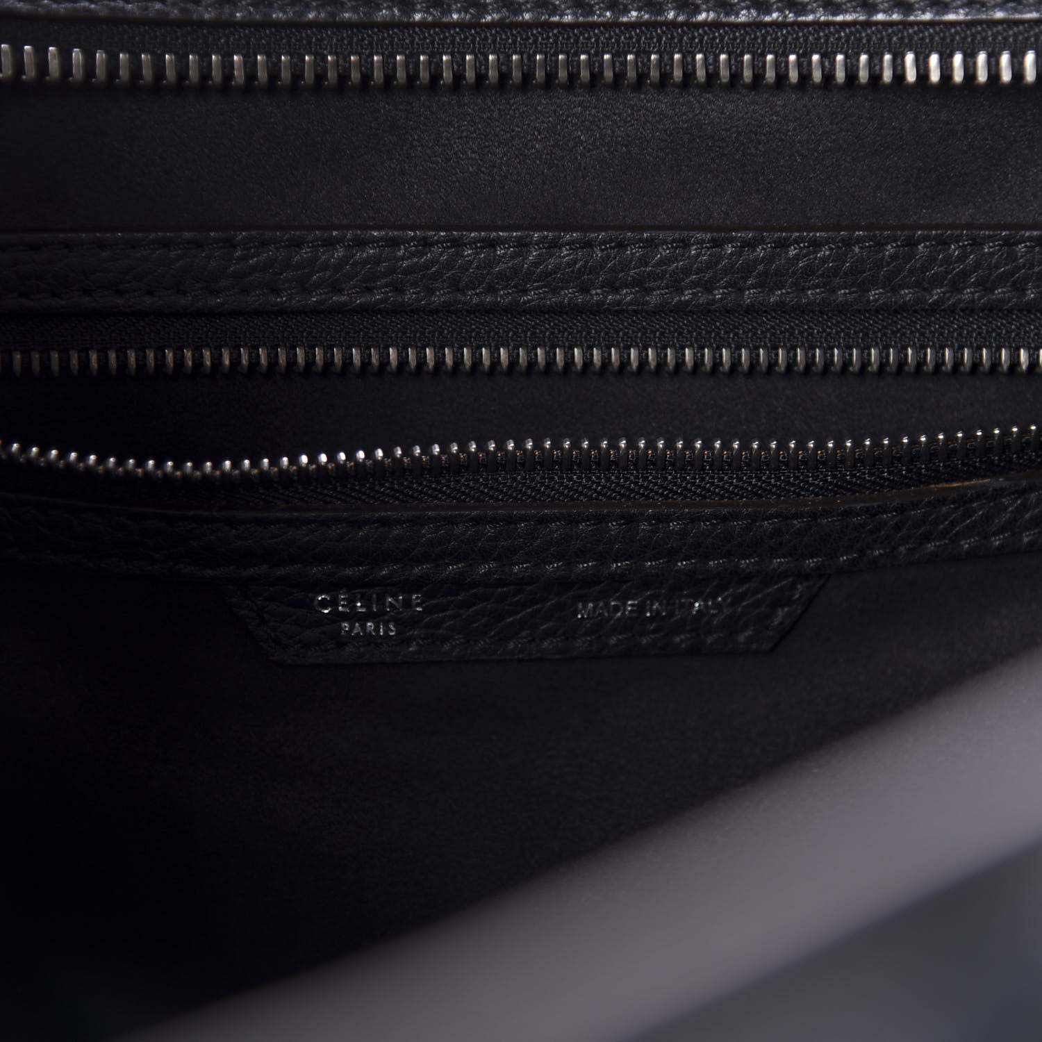 Celine Drummed Calfskin Mini Luggage Black 9 of 11