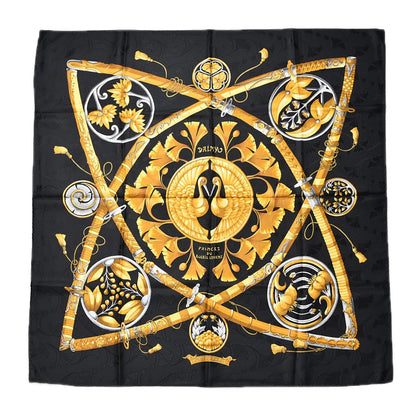 Hermes Silk Daimyo Princes du Soleil Levant Scarf 90 1 of 5