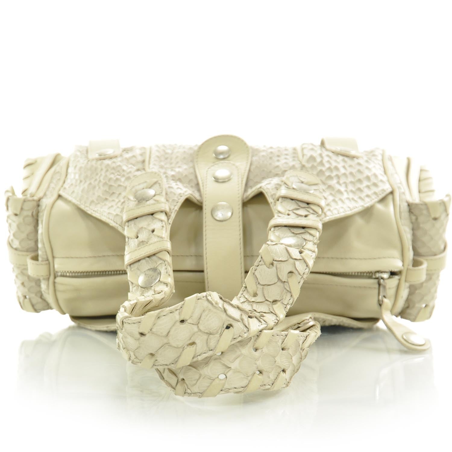 Chloe Python Silverado Shoulder Bag Sable 5 of 10