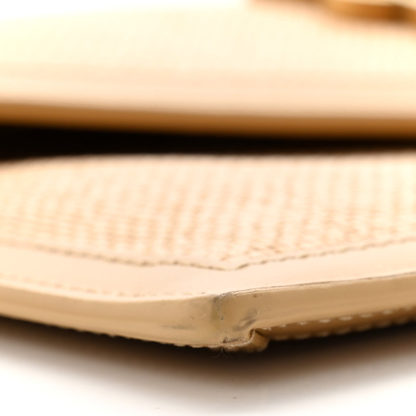 Micro Raffia Uptown Pouch Natural Hay Blush