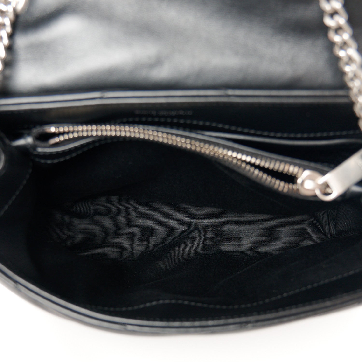 Saint Laurent Calfskin Y Quilted Monogram Small Loulou Chain Satchel Black 5 of 11