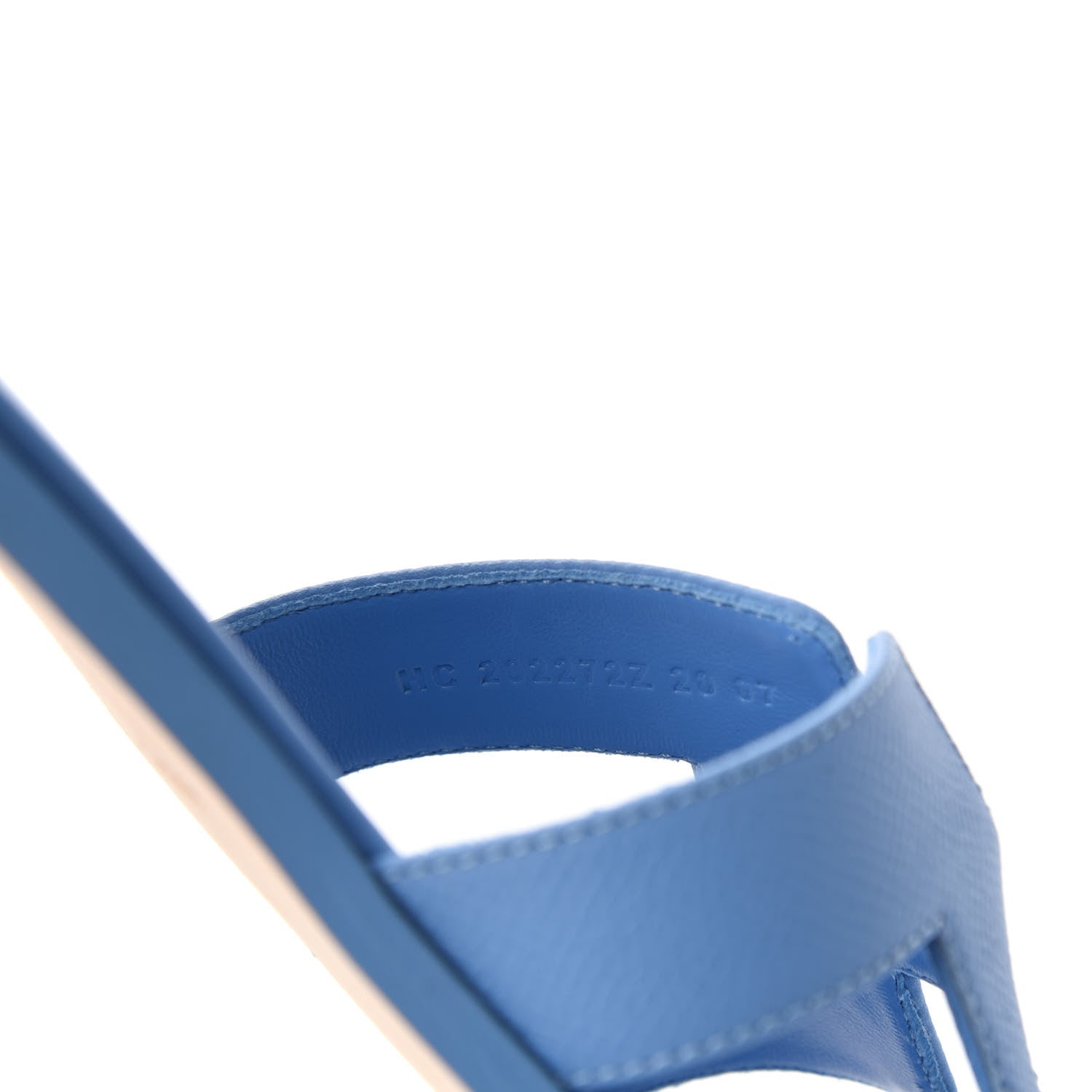 Hermes Epsom Oran Sandals 38 Bleu Paradis 8 of 9