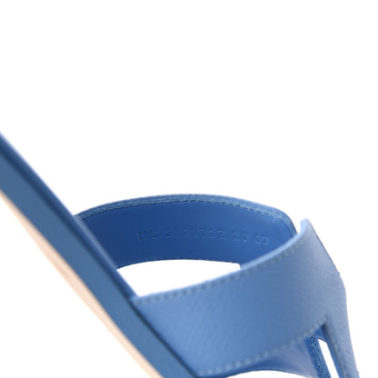 Hermes Epsom Oran Sandals 38 Bleu Paradis 8 of 9