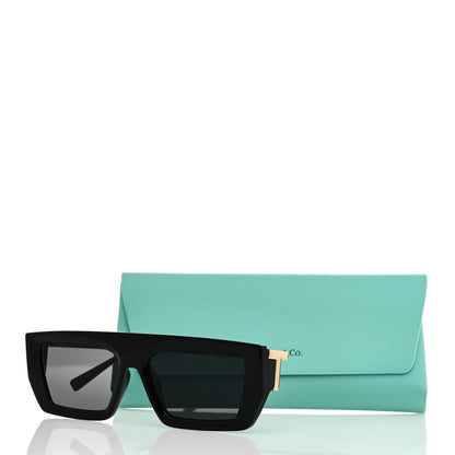 Tiffany Metal TF4214U Rectangle T Sunglasses Black Gold 8 of 8