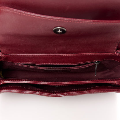 Chanel Goatskin Quilted Medium Perfect Edge Flap Burgundy 5 of 10