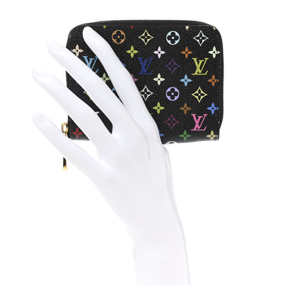 Louis Vuitton Monogram Multicolor Zippy Coin Purse Black 2 of 7