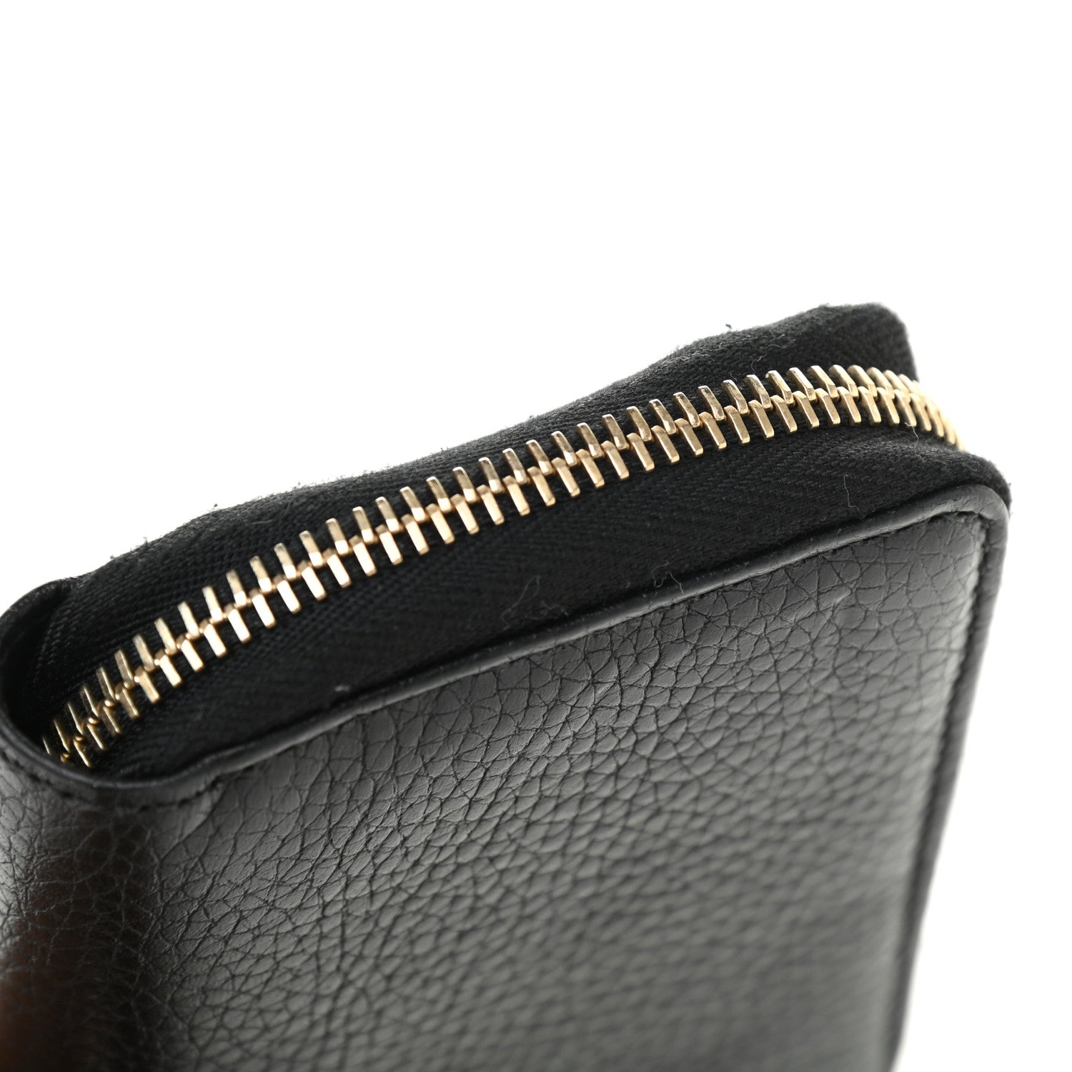 Gucci Pebbled Calfskin Small Soho Zip Around Wallet Black 11 of 13