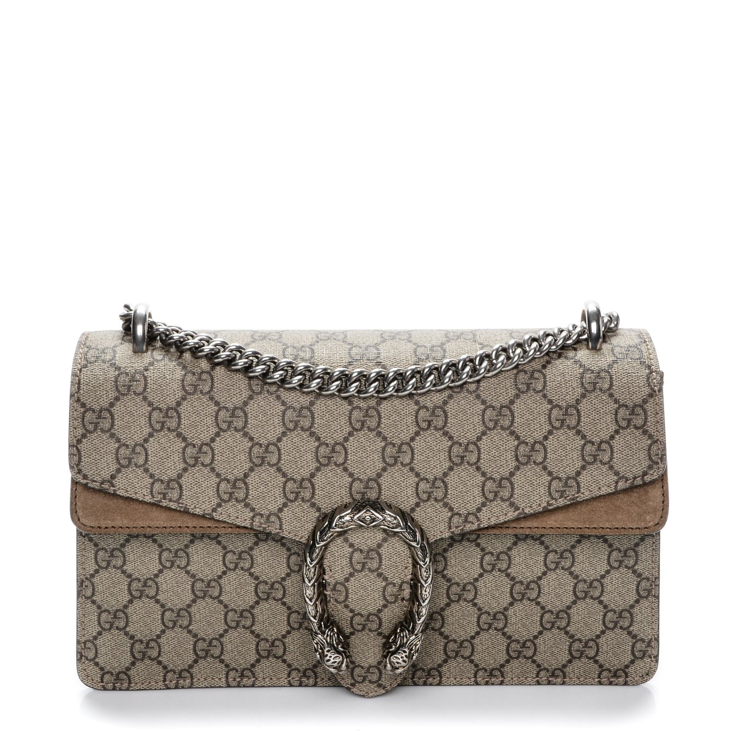 GG Supreme Monogram Small Dionysus Shoulder Bag Taupe