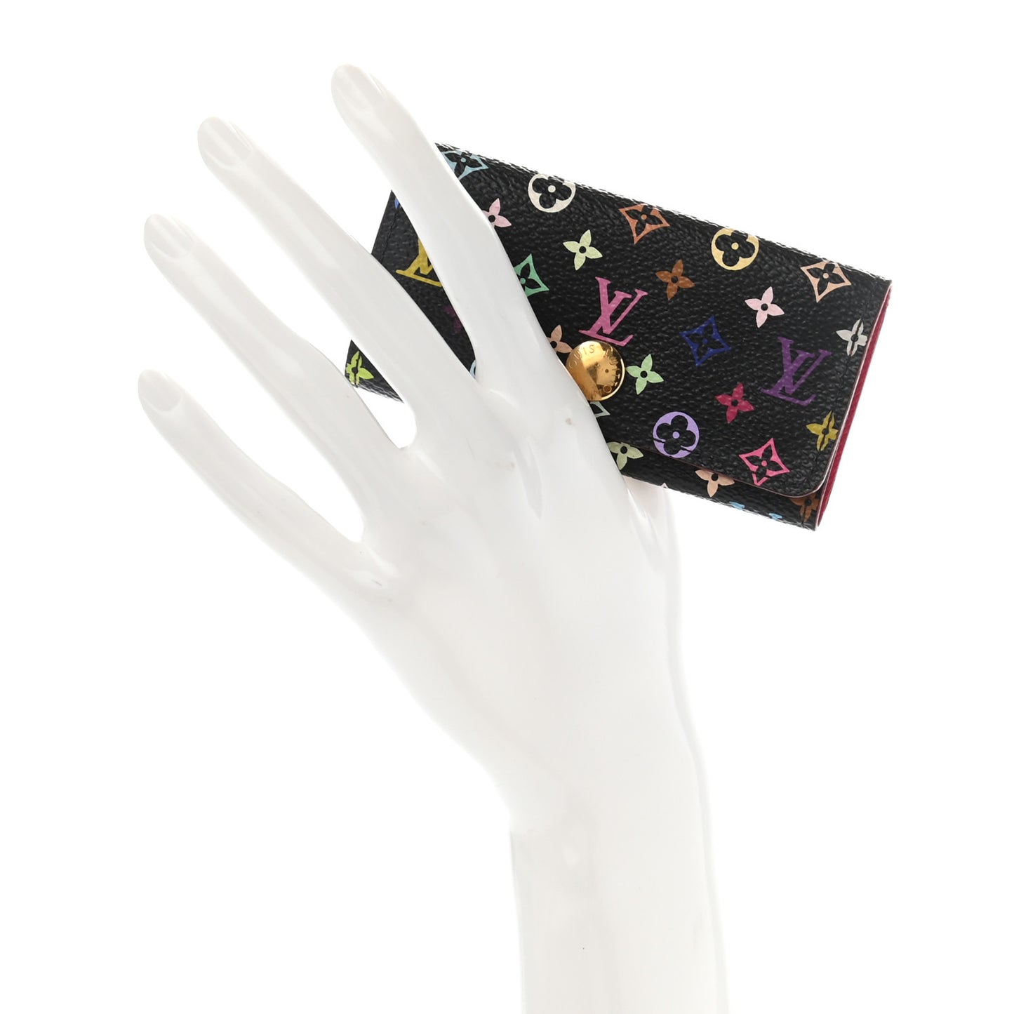 Monogram Multicolor Multicles 4 Key Holder Black Grenade