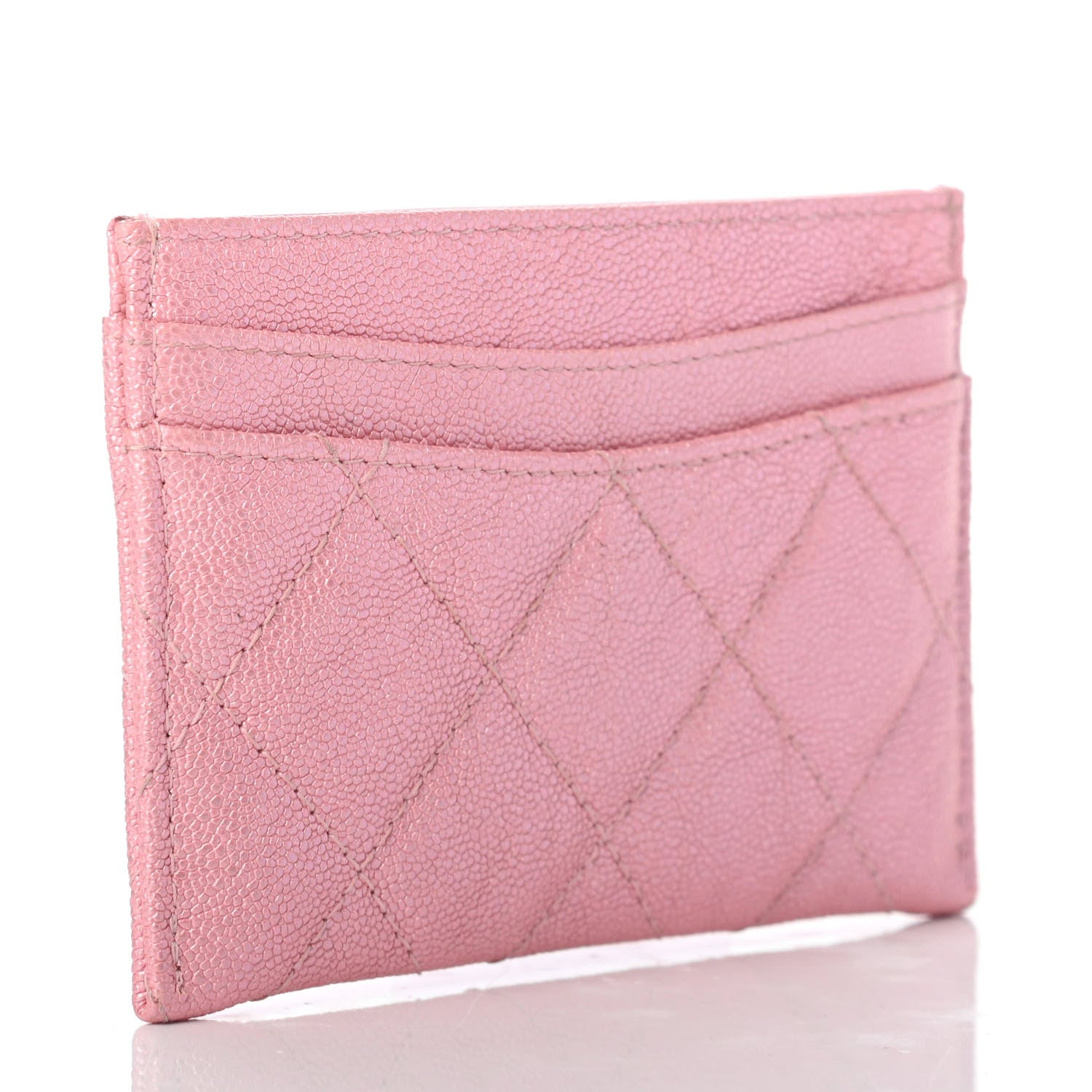 Chanel Iridescent Caviar Quilted Card Holder Rose Pink 3 of 8