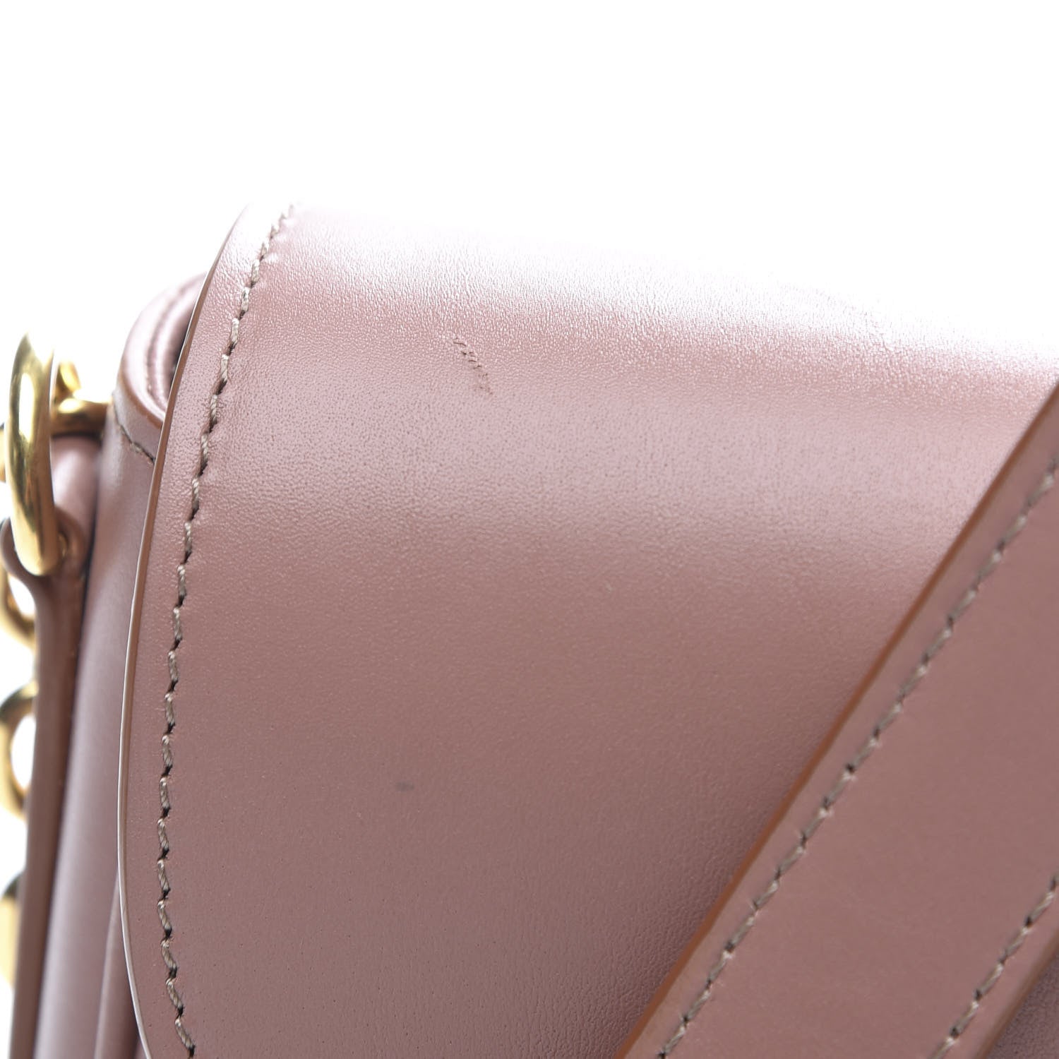 Celine Shiny Calfskin Medium Chain Maillon Triomphe Antique Rose 8 of 9