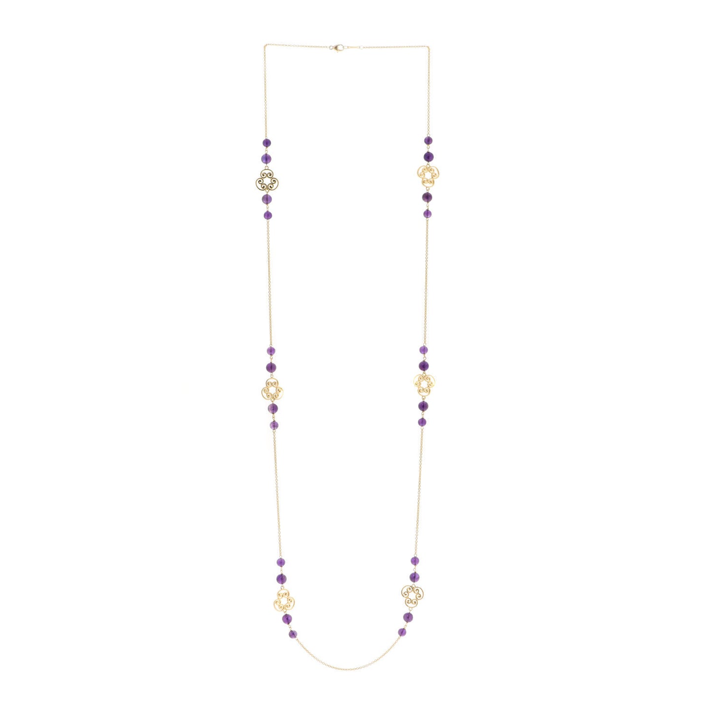 18K Yellow Gold Amethyst Paloma Picasso Venezia Bead Necklace