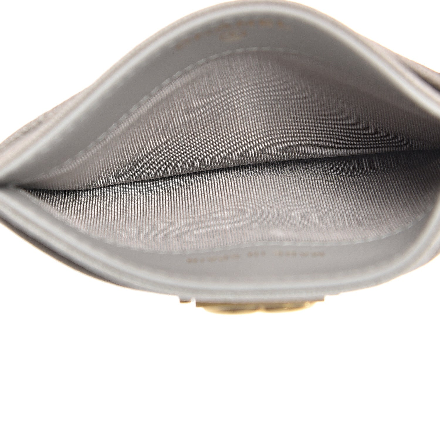 Chanel Caviar Quilted Boy Card Holder Grey 5 of 9