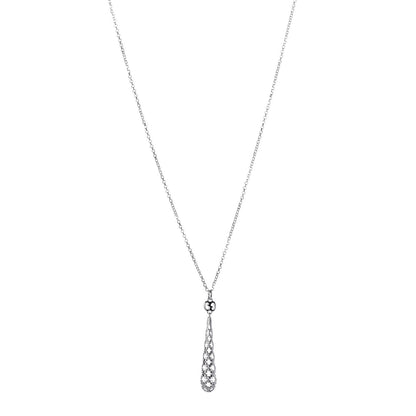Gucci 18K White Gold Diamantissima Pendant Necklace 1 of 6
