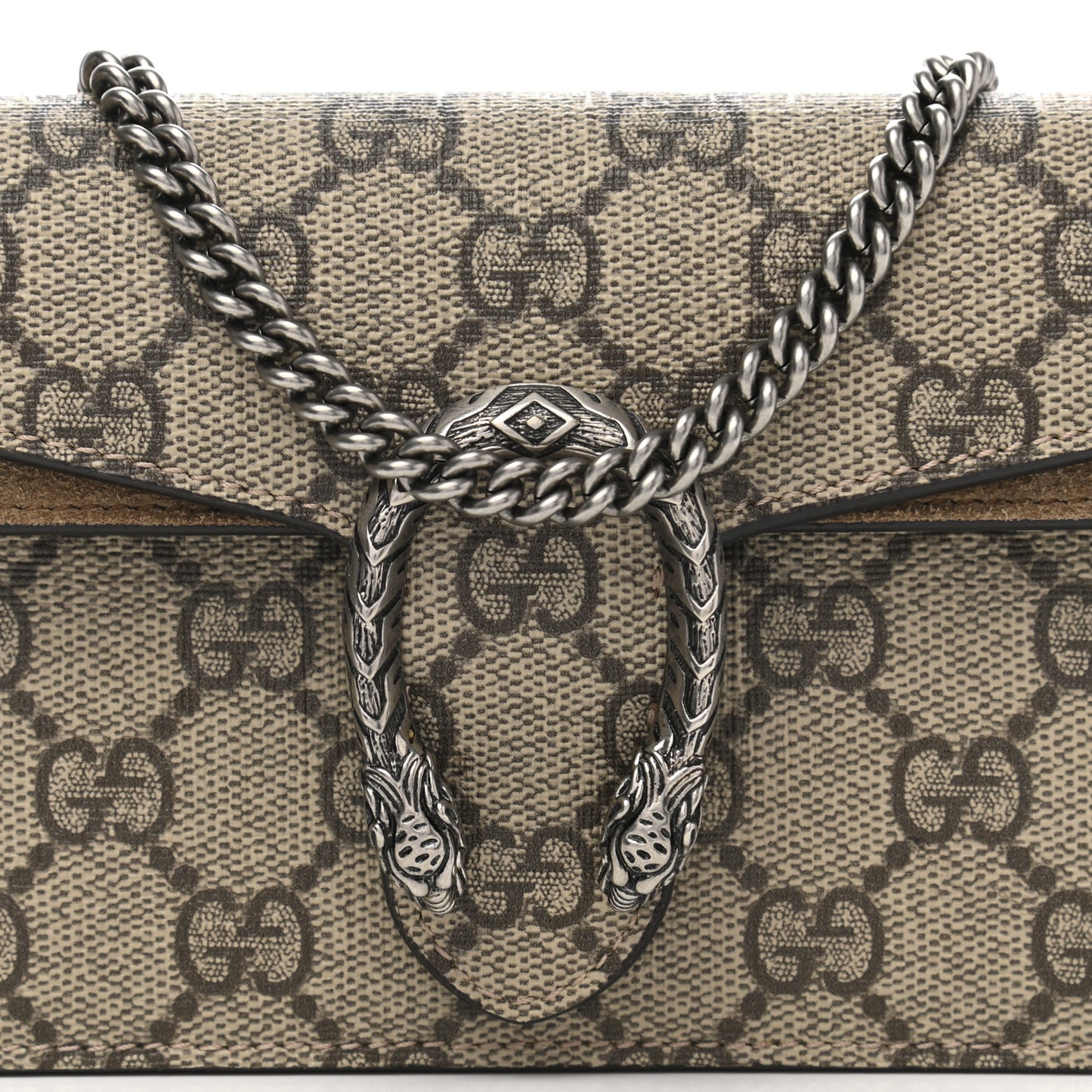 GG Supreme Monogram Super Mini Dionysus Shoulder Bag Taupe