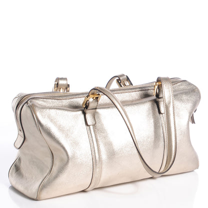 Gucci Metallic Leather Britt Medium Boston Gold 3 of 7