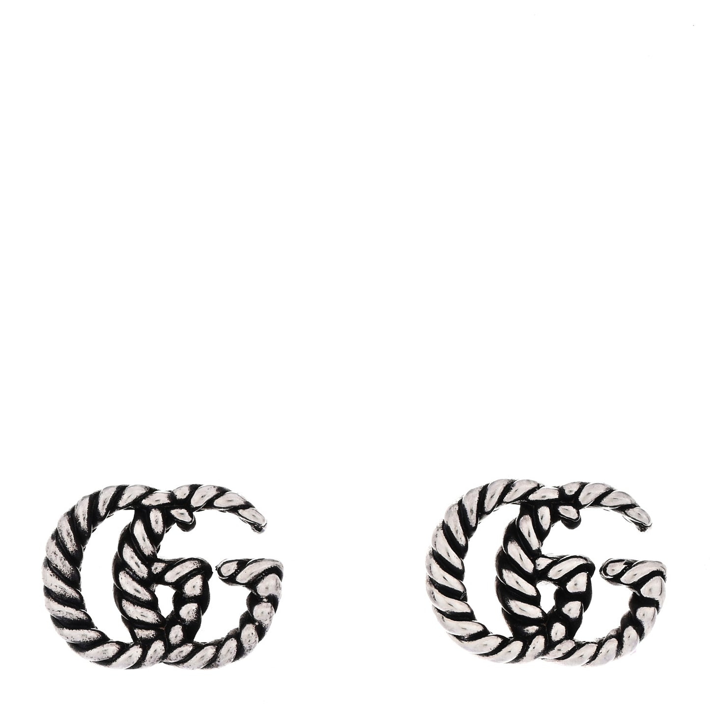 Sterling Silver Torchon Double G Earrings