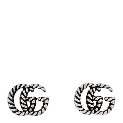 Gucci Sterling Silver Torchon Double G Earrings 1 of 5