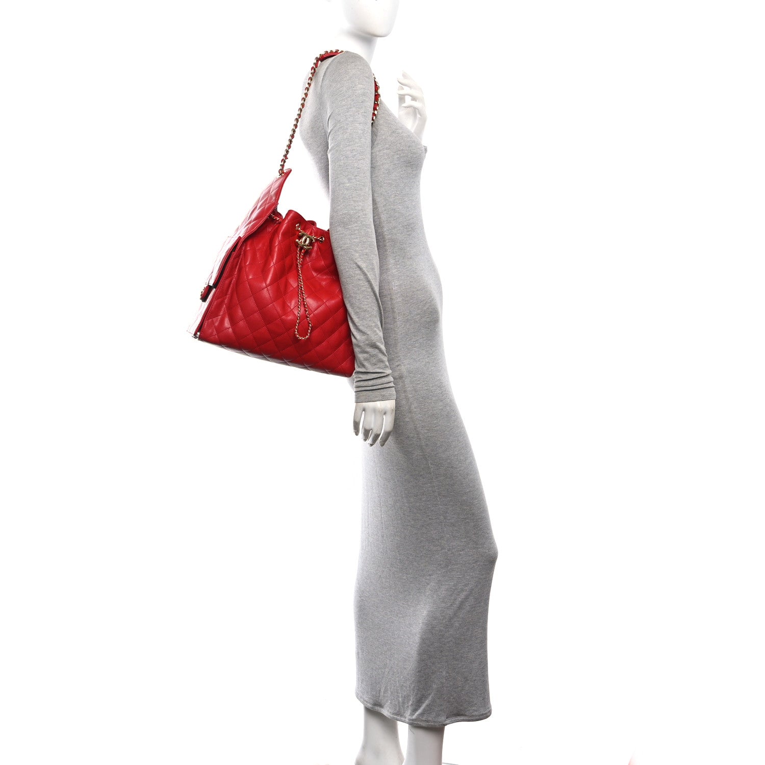 Chanel Caviar Quilted Medium Chanel 25 Handbag Red 2 of 11