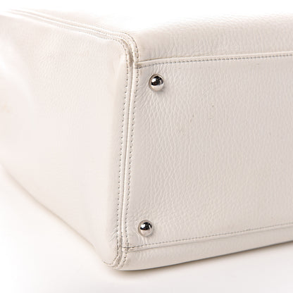 Chanel Calfskin Cerf Executive Shopper Tote White 16 of 18