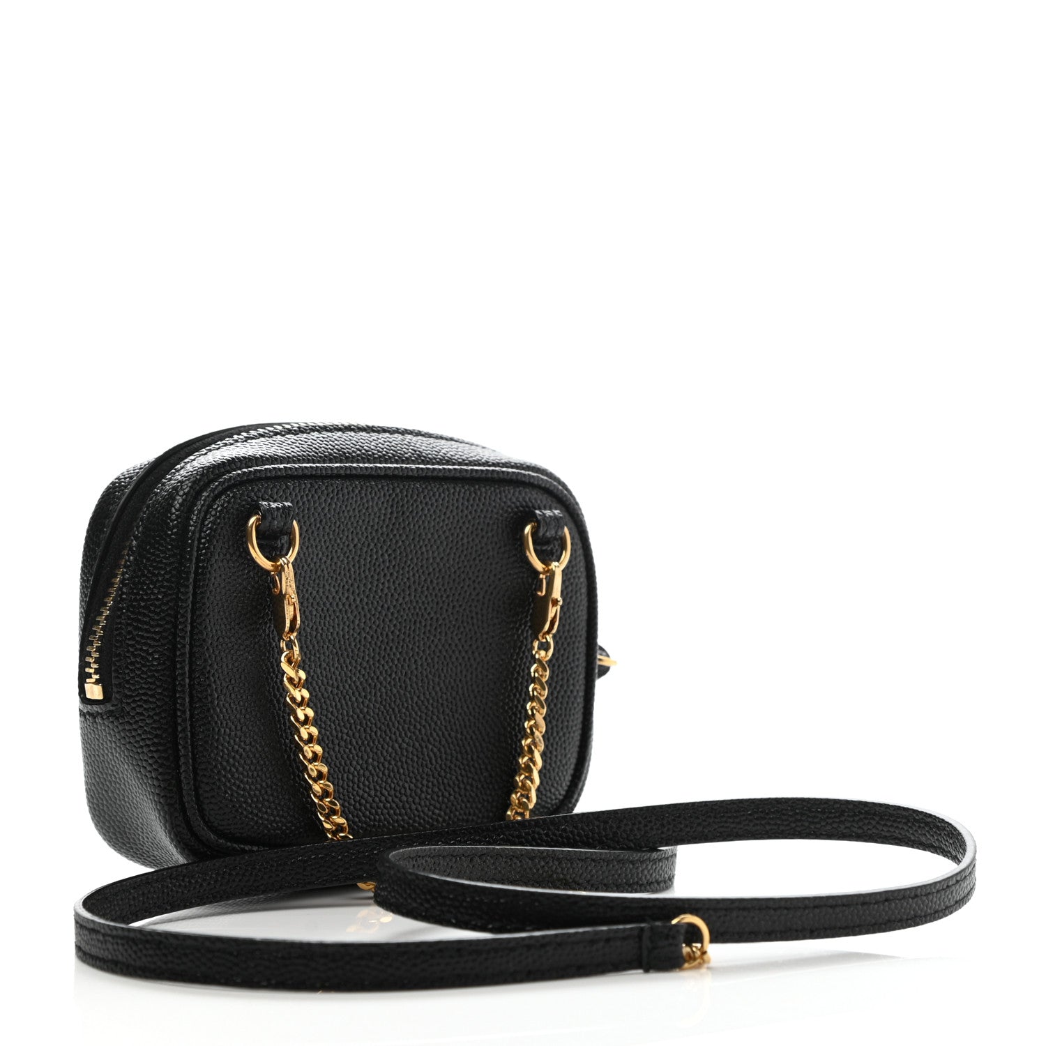 Saint Laurent Grain De Poudre Matelasse Monogram Baby Lou Camera Bag Black 3 of 7