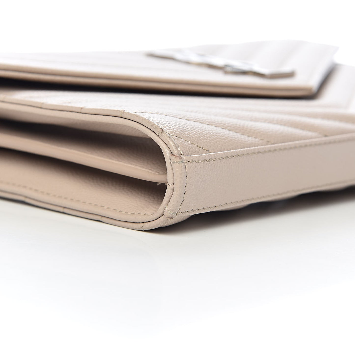 Grain De Poudre Matelasse Chevron Monogram Chain Wallet Rose Poudre