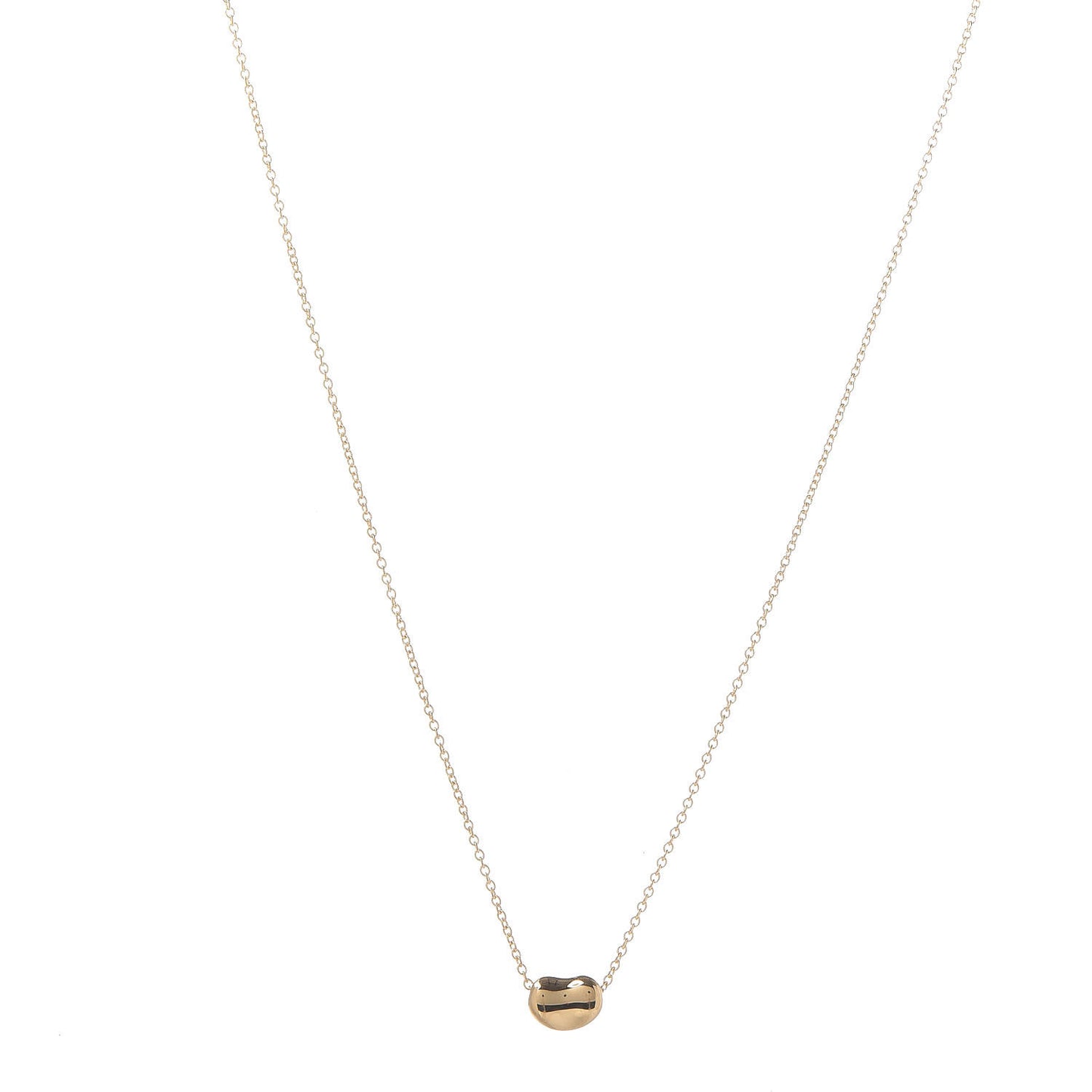 18K Yellow Gold 7mm Elsa Peretti Bean Pendant Necklace