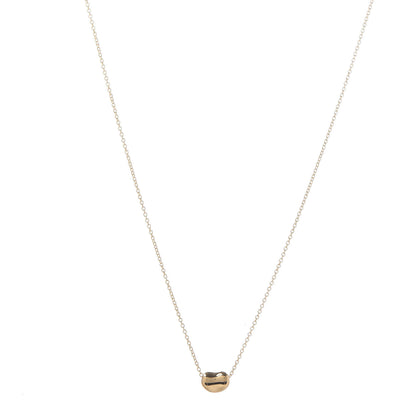 Tiffany 18K Yellow Gold 7mm Elsa Peretti Bean Pendant Necklace 1 of 5