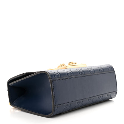 Gucci Guccissima Small Padlock Shoulder Bag Blue Agata 4 of 17