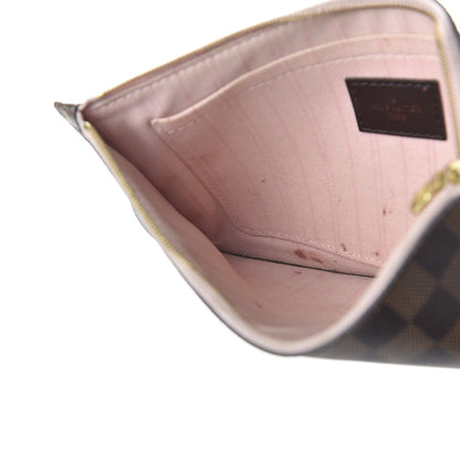 Louis Vuitton Damier Ebene Neverfull MM GM Pochette Rose Ballerine 6 of 9